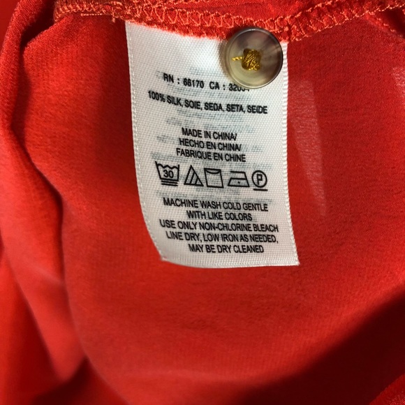 Anthropologie | Sleeveless Rust 100% Silk Blouse - Picture 4 of 5